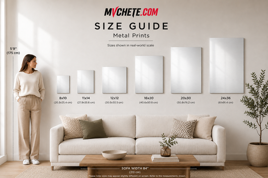 Metal prints size guide 📐