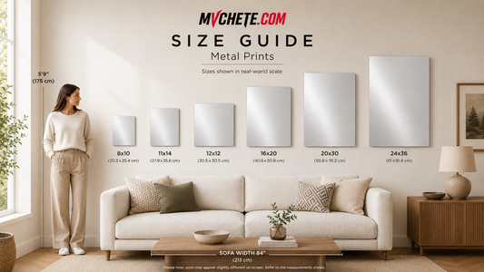 Metal prints size guide 📐