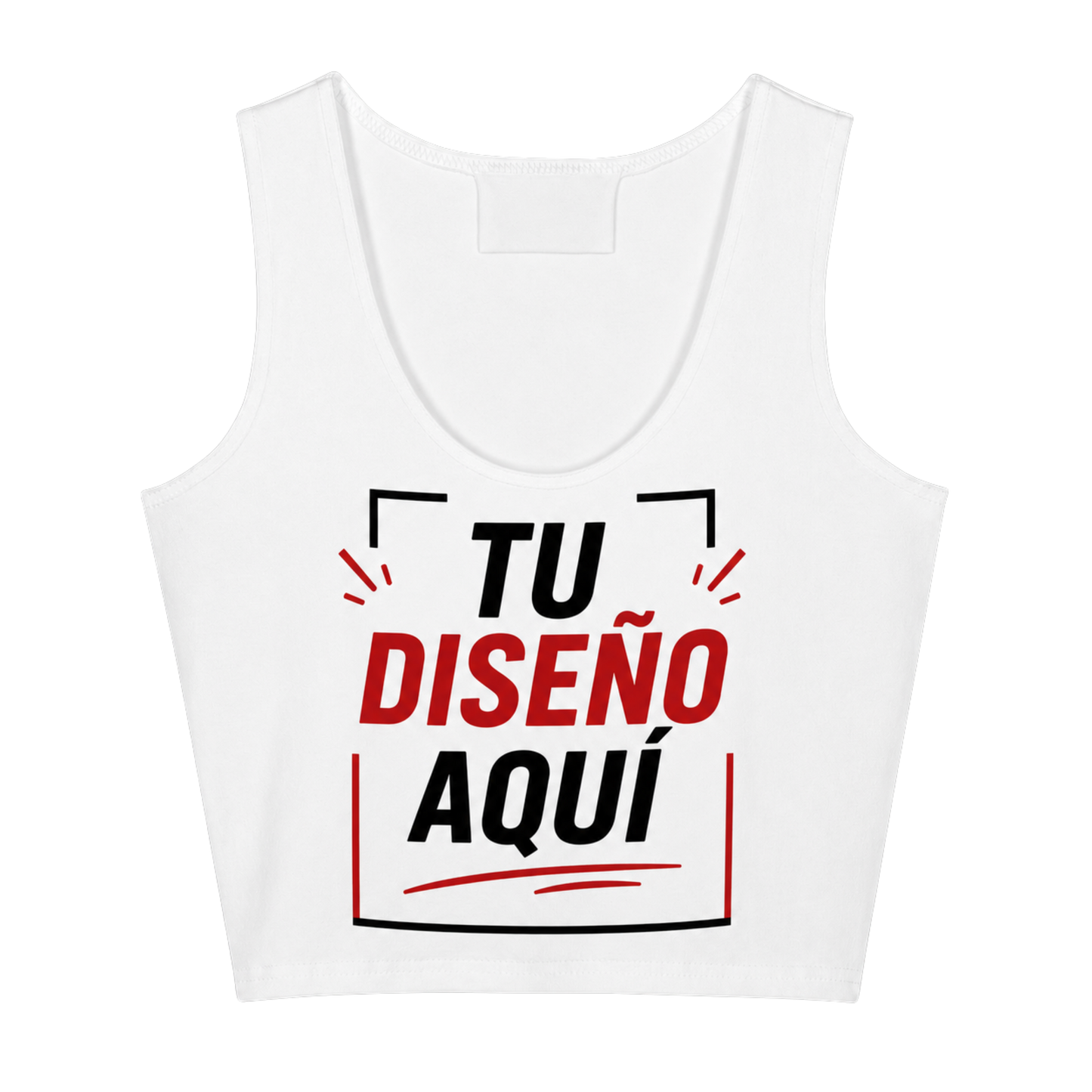 Crop top de algodón all over