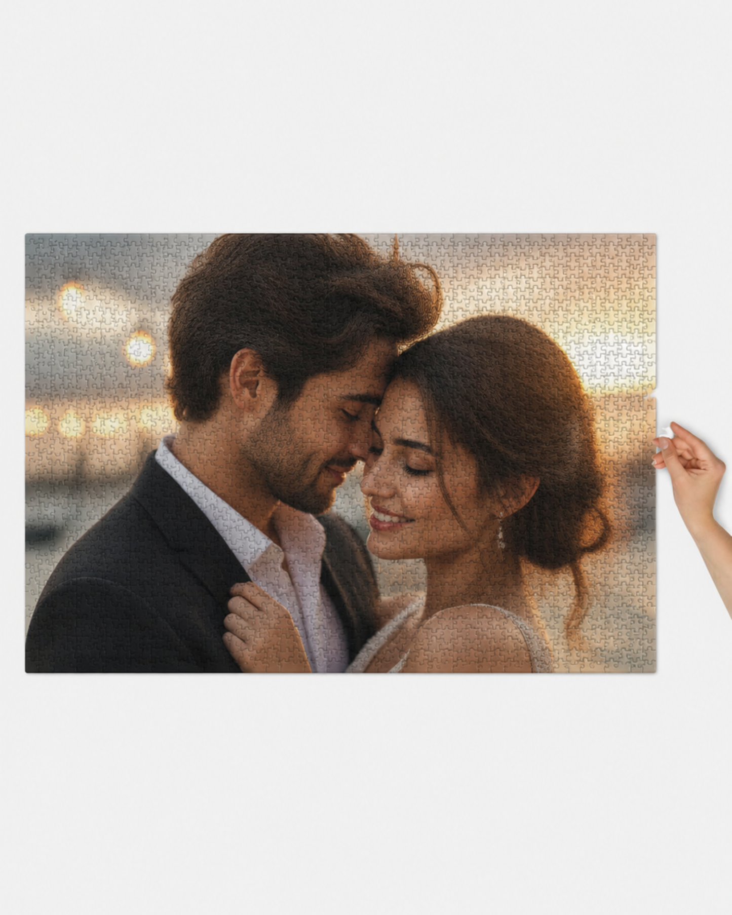 Jigsaw puzzle with tin