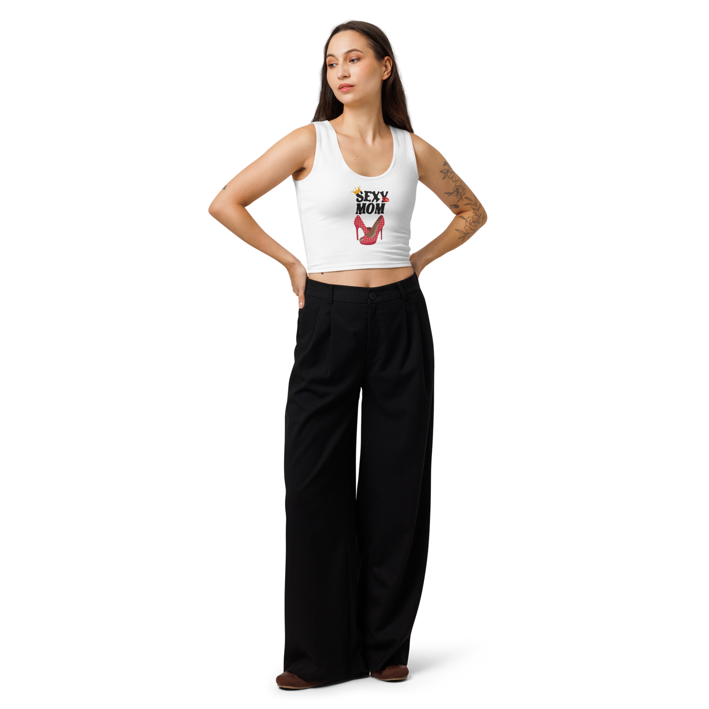Crop top de algodón all over